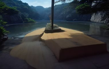 上原結衣室内拍摄场景，暖橙色背景，专业棚拍质感，粉丝最爱的经典造型